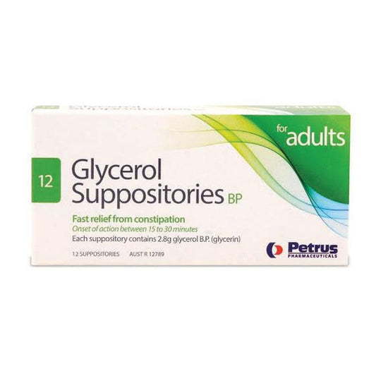 Gentle Glycerol Suppositories for Adults - 12 Count-Auzzi Store
