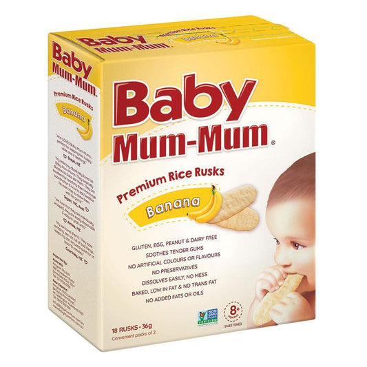 Baby Mum-Mum Rice Rusks - Banana Flavour - 36g-Auzzi Store