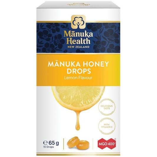 Manuka Health Lemon Manuka Honey Drops - 15 Pack (65g) - Auzzi Store