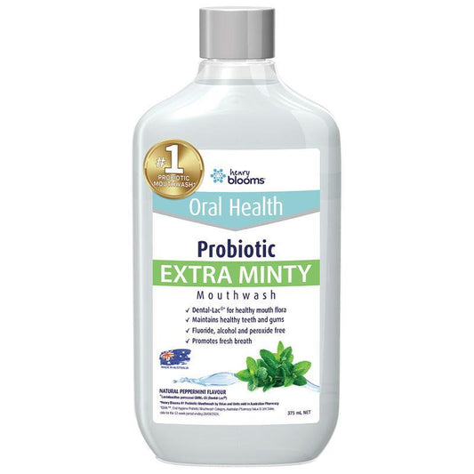 Henry Blooms Probiotic Mouthwash Peppermint - 375ml - Auzzi Store