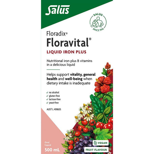Floradix Floravital Liquid Iron Supplement with B Vitamins 500ml
