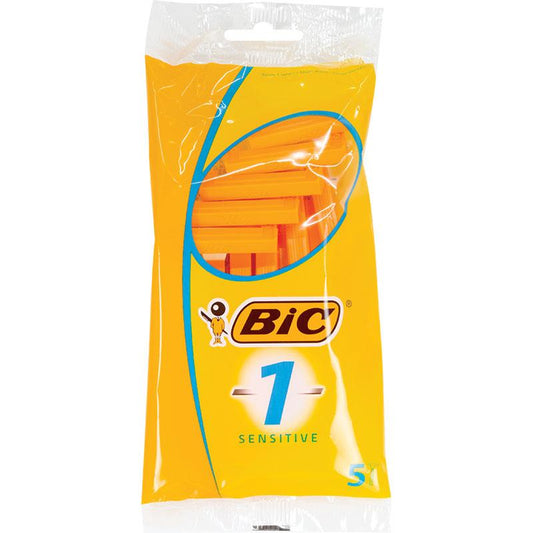Bic 1 Disposable Razors Sensitive 5 Pack - Gentle Shaving