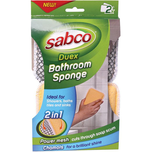 Sabco Duex Bathroom Sponge 2 Pack - Superior Cleaning Power - Auzzistore