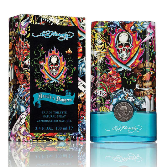 Ed Hardy Hearts & Daggers Eau De Toilette 100ml - A Bold Fragrance for Men - Auzzistore