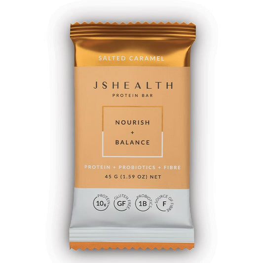 JSHEALTH Salted Caramel Beauty Bar 45g - Nourishing Protein Snack - Auzzistore