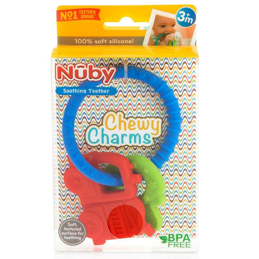 Nuby Chewy Charms Silicone Teether - Safe and Fun for Teething - Auzzi Store