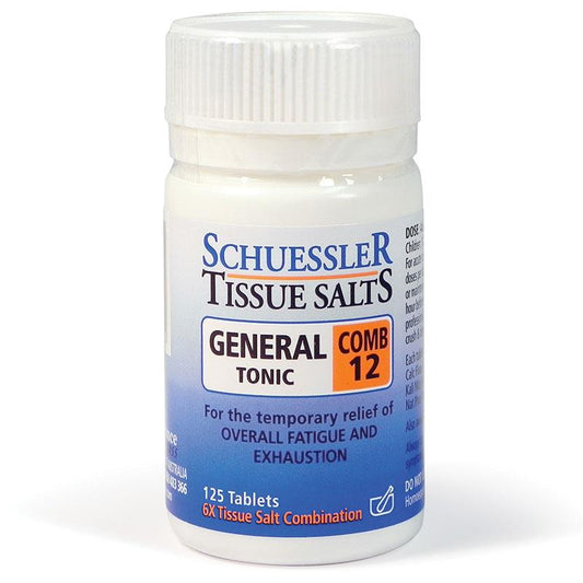 Tissue Salts Comb 12 General Tonic Tablets - 125 Tablets