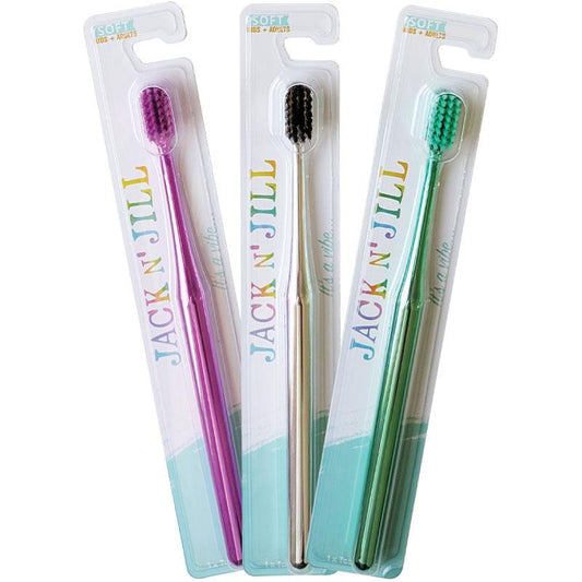 Jack N Jill Chrome Toothbrush - Assorted Soft Bristles-Auzzi Store