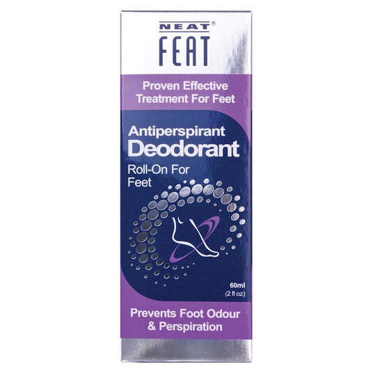 Neat Feat Foot Antiperspirant Roll-On Deodorant 60mL – Odor & Sweat Protection