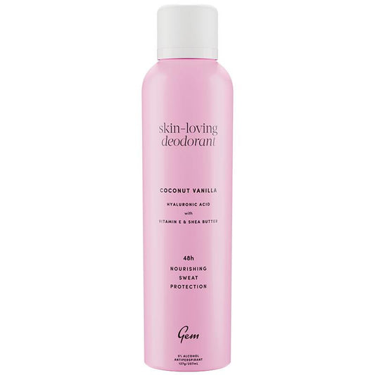 Gem 48h Anti-Perspirant Deodorant with Hyaluronic Acid & Shea Butter, Coconut Vanilla, 207ml