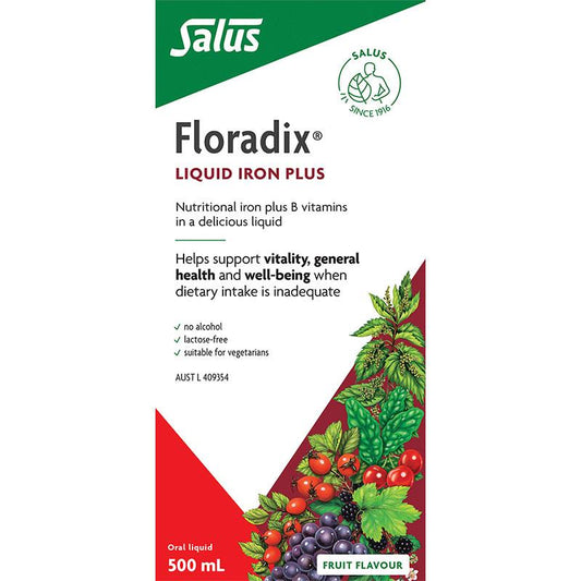 Floradix Liquid Iron Plus Supplement with B Vitamins, 500ml