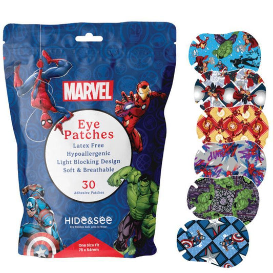 Hide & See Eye Patches Marvel 30 Pack - Fun Vision Therapy