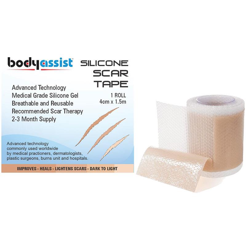Body Assist Silicone Scar Tape 4cm x 1.5m Roll - Advanced Scar Management-Auzzi Store