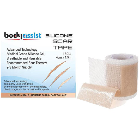 Body Assist Silicone Scar Tape 4cm x 1.5m Roll - Advanced Scar Management-Auzzi Store