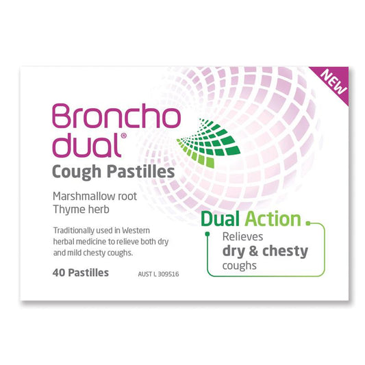Bronchodual Cough Pastilles 40 Count - Herbal Cough Relief - Auzzi Store
