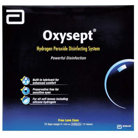 Oxysept Triple Pack - 240ml Hydrogen Peroxide Lens Care System-Auzzi Store