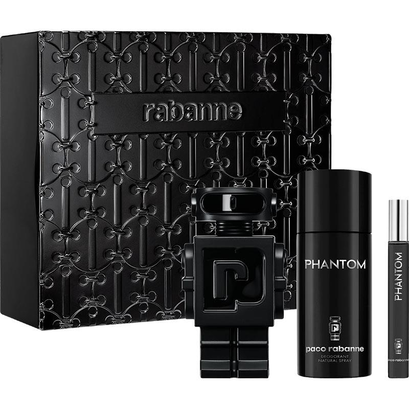 Paco Rabanne Phantom Eau de Parfum 100ml + 150ml Deodorant Spray + 10ml Travel Spray - 3 Piece Gift Set