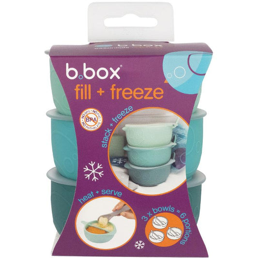 B.Box Fill n Freeze Pots 3 Pack 85ml Each - Perfect for Homemade Treats