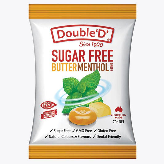 Double D Sugarfree Butter Menthol 70g - Refreshing Sugar-Free Relief - Auzzi Store