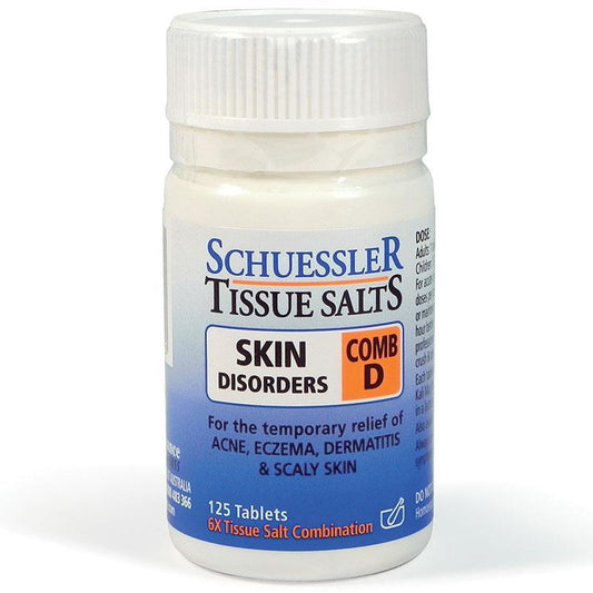 Tissue Salts Combination D for Skin Disorders - 125 Tablets-Auzzi Store