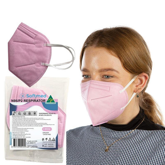 Softmed N95 Pink Face Mask - Single Pack - Auzzistore