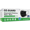 Oz Guard Disposable Black Face Masks 30 Pack - Protective and Comfortable