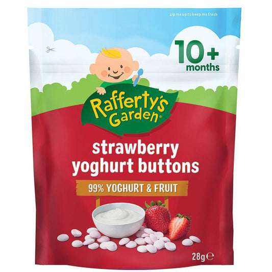 Raffertys Garden 10+ Months Strawberry Yoghurt Buttons 28g