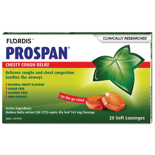 Prospan Chesty Cough Lozenges - 20 Sugar-Free Chewable Lozenges - Auzzi Store