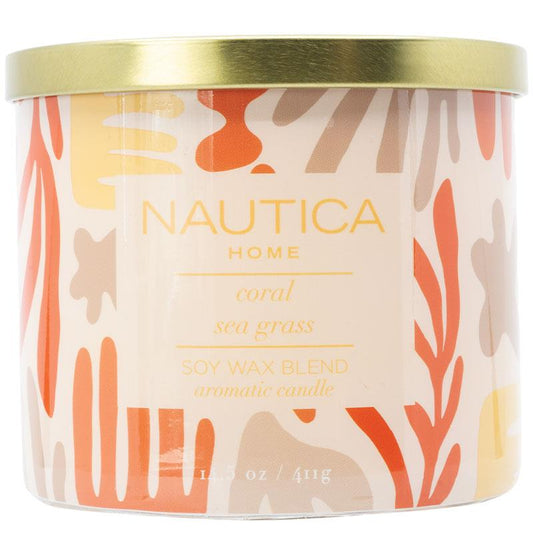 Nautica Home Coral Sea Grass Candle 411g - Fresh and Invigorating