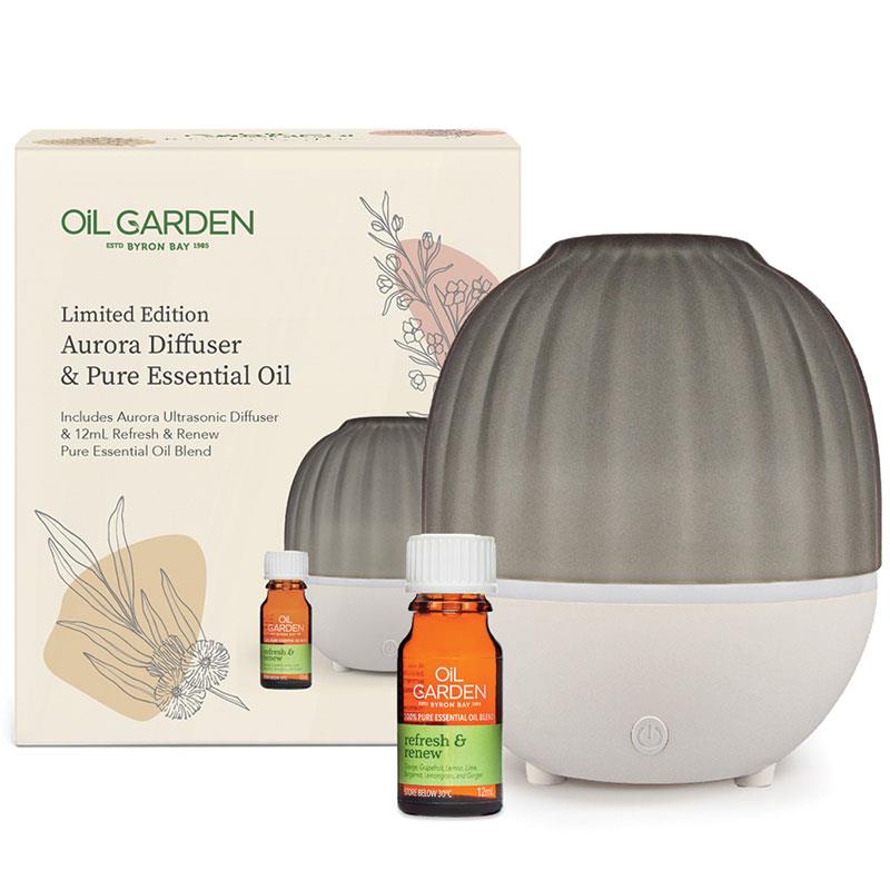 Oil Garden Aurora Diffuser Gift Set with Refresh Renew Oil 12ml - Nature's Essence