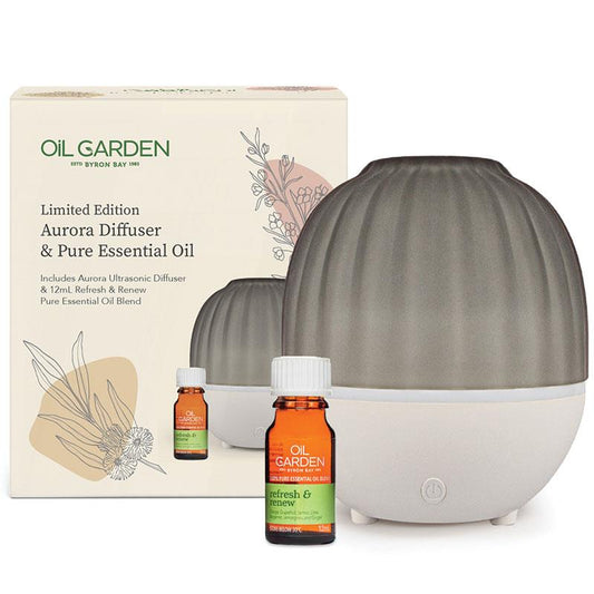 Oil Garden Aurora Diffuser Gift Set with Refresh Renew Oil 12ml - Nature's Essence