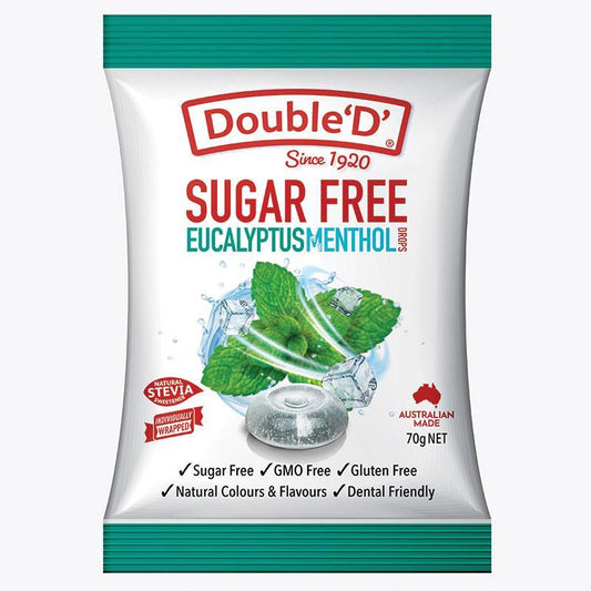 Double D Sugarfree Eucalyptus Menthol 70g - Natural Eucalyptus Relief - Auzzi Store