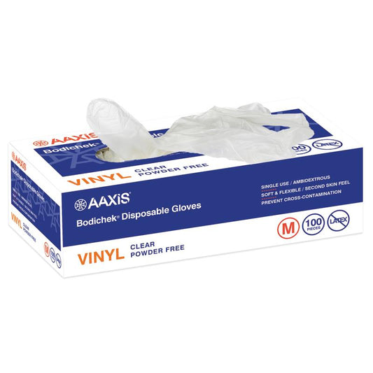 Bodichek Vinyl Disposable Gloves Powder Free Medium - 100 Pack