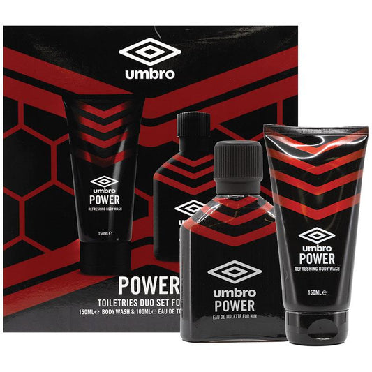 Umbro Power Eau de Toilette 100ml 2 Piece Set - Energizing Fragrance Duo - Auzzistore