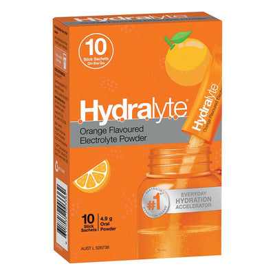 Hydralyte Powder Orange 5g x 10 - Rehydration Solution