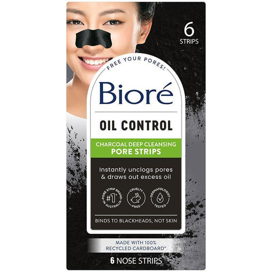 Biore Charcoal Deep Cleaning Pore Strips - 6 Count-Auzzi Store
