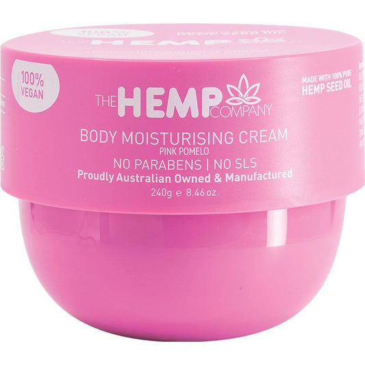 The Hemp Company Pink Pomelo Body Moisturising Cream 240g - Deep Nourishment for All Skin Types