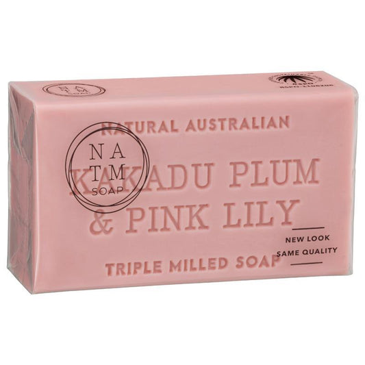 Natural Triple Milled Australian Soap Bar, Kakadu Plum & Pink Lily - 200g