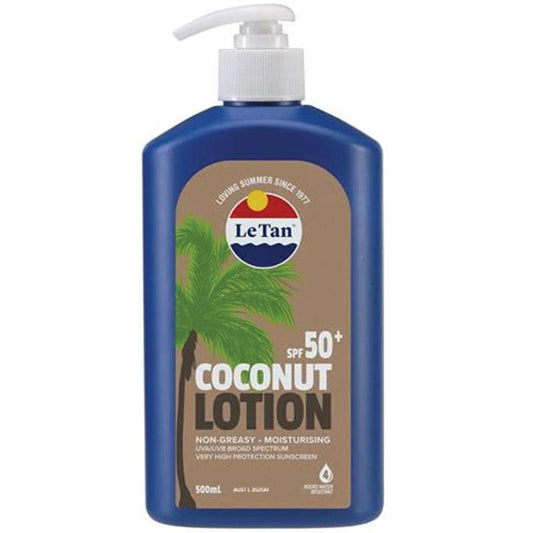 Le Tan SPF 50+ Coconut Sunscreen Lotion 500ml - Auzzi Store