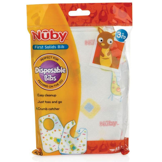 Nuby Disposable Bibs - 10 Pack for Mess-Free Mealtime-Auzzi Store
