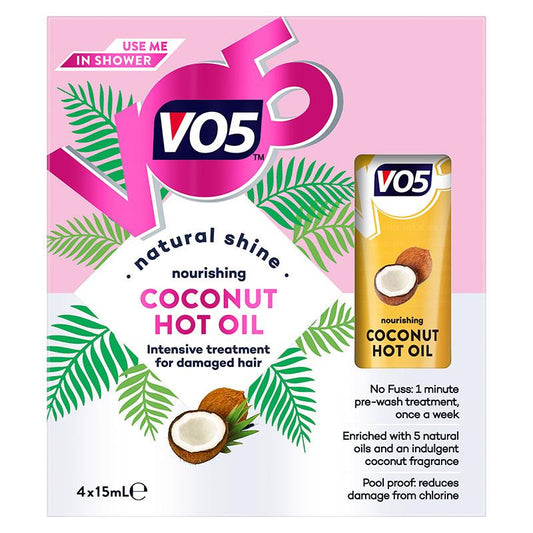 VO5 Coconut Hot Oil 4x15ml - Deep Conditioning for Luxurious Hair