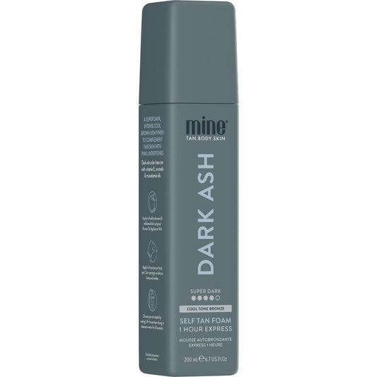 MineTan Dark Ash 1 Hour Express Self Tan Foam 200ml - Achieve a Natural, Super Dark Tan - Auzzi Store