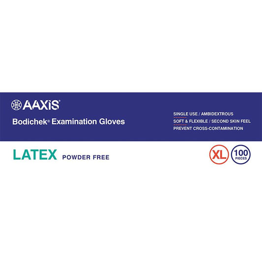 Bodichek Latex Disposable Gloves Powder Free - XL - 100 Pack