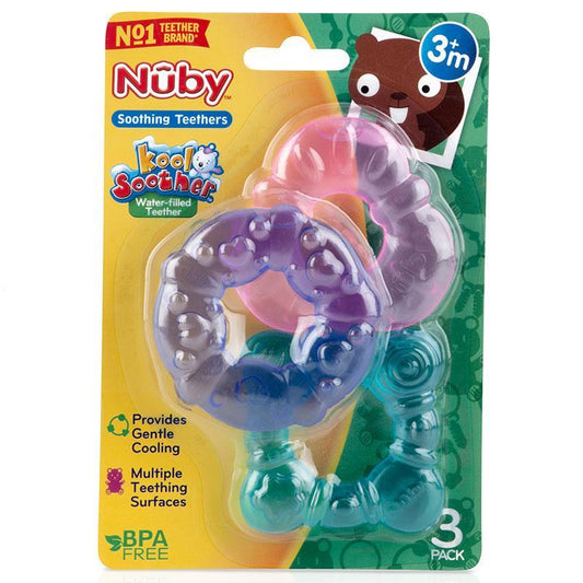 Nuby Water Filled Teether 3 Pack - Ultimate Teething Relief-Auzzi Store
