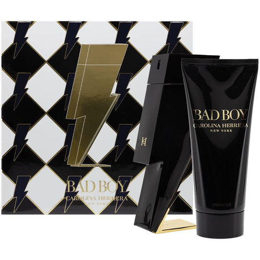 Carolina Herrera Bad Boy Eau De Toilette 100ml & Shower Gel 2 Piece Set