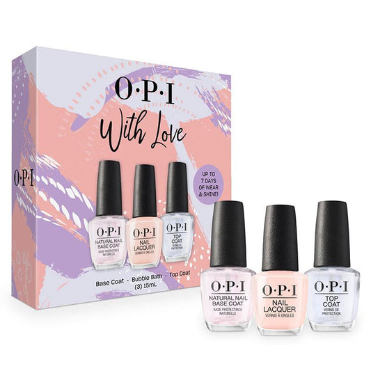 OPI Nail Lacquer Trio Gift Set Base Coat + Bubble Bath & Top Coat
