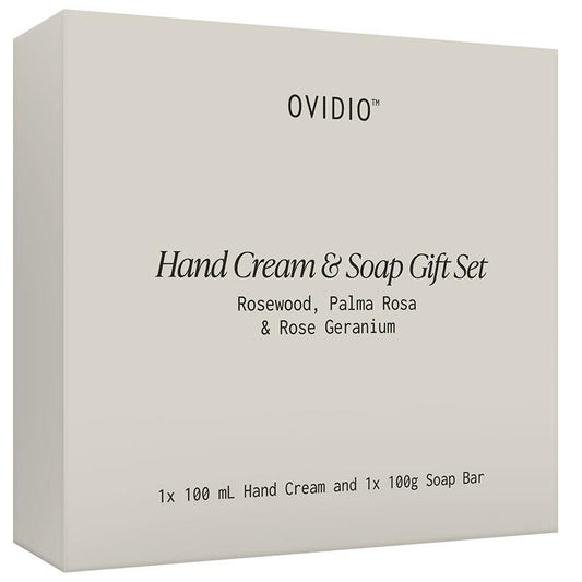 Ovidio Rosewood Palma Rosa & Rose Geranium Hand Cream & Soap Gift Set