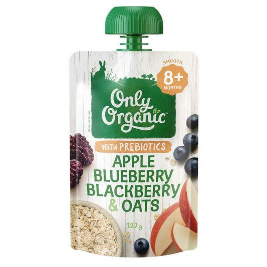 Only Organic Apple Blueberry Blackberry & Oats 120g - A Wholesome Breakfast Option-Auzzi Store