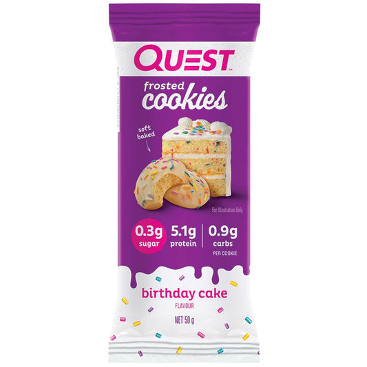 Quest Frosted Cookies Birthday Cake Twin Pack - 50g