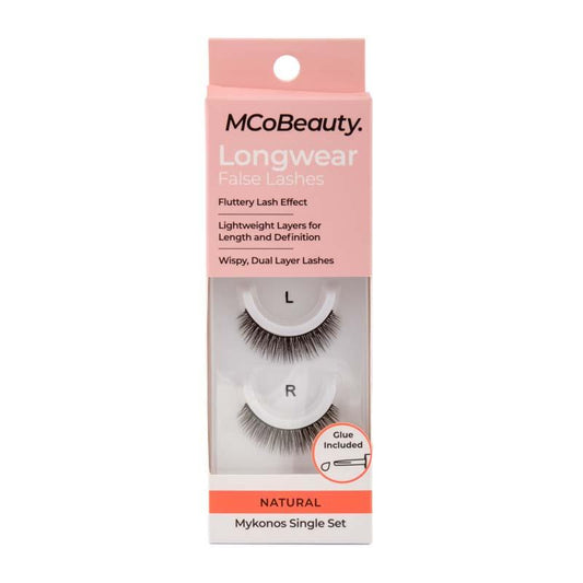 MCoBeauty Longwear False Lashes Natural Mykonos Single Set